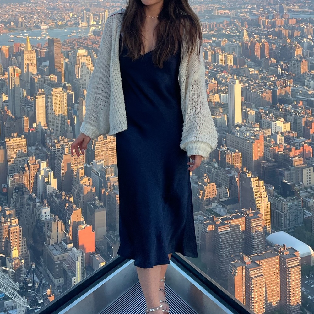Aritzia Navy Slip Dress